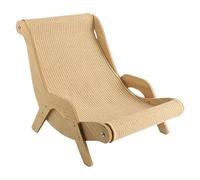 Sillón de salón para gatos, diseño de columpio de madera de sisal, muebles rascadores robustos, construcción elegante, estación rascador para mascotas, superficie multifuncional para el cuidado de las