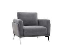 Sillón de tejido efecto aterciopelado texturizado gris MOSCO