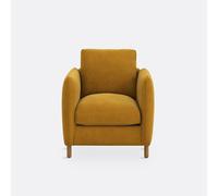 Sillón de terciopelo, Lomeo. Talla 1 plaza. Color ocre