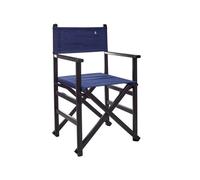 Sillón director plegable estructura color wengué con lona color azul oscuro, fabricada en madera de haya de primera calidad scalpers