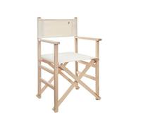 Sillón director plegable estructura sin barniz con lona color crudo fabricada en madera de haya de primera calidad scalpers