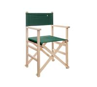Sillón director plegable estructura sin barniz con lona color verde oscuro fabricada en madera de haya de primera calidad scalpers