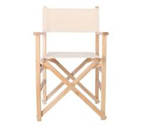 WellHome Silla de madera y lona crudo 51x46x86 cm