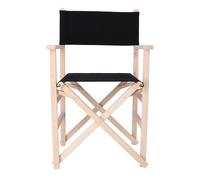 Sillon director sunset acabado sin barniz, lona negra, 51x46x86 cm