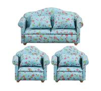 Sillón doble en miniatura para casa de muñecas a escala 1/12, accesorio de decoración para sala de estar, dormitorio, muebles en miniatura
