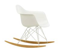 Sillón Eames Plastic RAR Blanco/ Arce Dorado