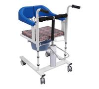 Sillón elevador hidráulico estrecho de 51 cm, apertura de 180°, hasta 90 kg, altura regulable de 42 a 61 cm, con asiento de inodoro y ruedas de freno, para personas mayores y cuidados