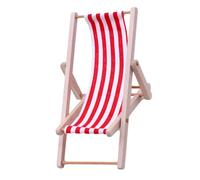 Sillón en miniatura - Silla de playa en miniatura, tumbona plegable para decoración | Modelo de sillón lounge Ornamento de mesa Silla de exterior para muebles interiores