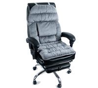 Sillón ergonómico extragrande, cojín de respaldo alto, columna vertebral, cojín lumbar fijo con correa, cojín para respaldo de asiento, acolchado con base antideslizante para sentarse durante mucho