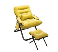 Sillón ergonómico plegable, elegante silla para sala de estar y dormitorio, cómodo sofá individual con bolsillos laterales para espacios pequeños