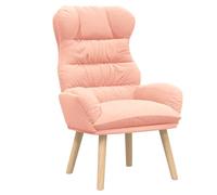 vidaXL Sillón Relajante Tela Curly Rosa
