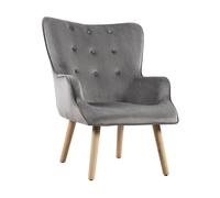 Sillón estilo escandinavo "odense" - 73 x 81 x 92.5 cm - gris
