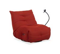 Sillón gamer Dami relax eléctrico giratorio 360º tapizado 3D brazo articulado Rojo