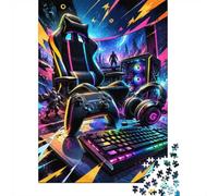 Sillón Gaming teclado casco rompecabezas, 1000 unids para adultos de alta calidad