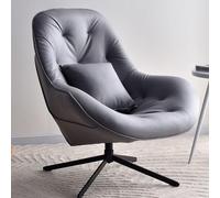 Sillón Giratorio, sillón de Ocio para Sala de Estar, sofá Individual escandinavo, sillón Relajante y Relajante, sofá para balcón, Telas técnicas, Suave y cómodo.