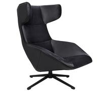 Sillón giratorio VITA VELVET negro PU