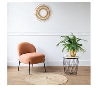 Sillón helmi en tejido bouclé óxido 64x55x69,5 cm