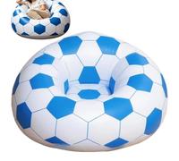 Sillón Hinchable Con Aire Sofá Con Inflado Rápido Y Temática De Fútbol | Puf Hinchable Para Playa, Festival, Zona De Acampada, Patio, Piscina, Viajes, Sala De Estar, Descanso Y