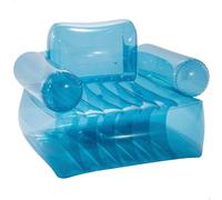 Sillón hinchable intex azul transparente con reposabrazos 109x107x79 cm