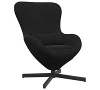 Sillón Huevo de Velvet Negro
