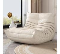 Sillón Junto a la Chimenea, sofá de Suelo Perezoso, puf de Esquina, sillón Decorativo sin Brazos for Sala de Estar(White)