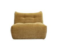 Sillón lounge de tela efecto terciopelo texturizado bronce BUMPY