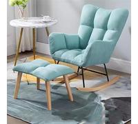 Sillón Mecedor con Otomana, Moderno Sillón Reclinable De Tela De Mediados De Siglo, Sofá De Ocio, Principios De Diseño De Trineo. 7
