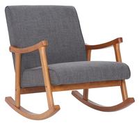 Sillón mecedora morelia tela gris claro 92x67x82 cm