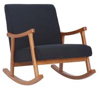 Sillón mecedora morelia tela negro 92x67x82 cm
