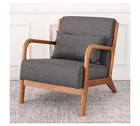 Sillón moderno, para dormitorio, silla decorativa de madera con respaldo tapizado, respaldo de tela, sillas de lectura individuales para balcón, estudio, sala de café