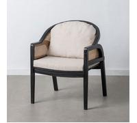 Sillón Natural-Negro Ratán/Madera Salón 58 X 60 X 77 cm