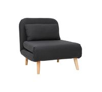Sillón nórdico convertible tejido gris oscuro AMIKO