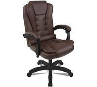 Sillón o Silla de Oficina Director cómodo con Ruedas ergonómico reclinable Piel sintética Acolchado y Giratorio. para Escritorio Oficina Grande Elegante. Ejecutiva. Estudio o Videojuego.