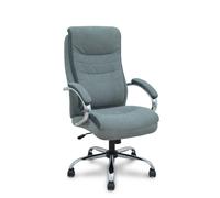 Sillón Opti533 basculante tapizado tela color gris base cromo ruedas nailon