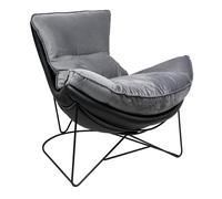 Sillón OTILIA STAND VELVET gris oscuro de terciopelo