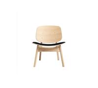 Sillón Pandora Colección Ro con Asiento Tapizado en Roble Tratado con Jabón/cuero Negro