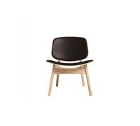 Sillón Pandora Colección Ro Tapizado en Roble Tratado con Jabón/cuero Marrón Oscuro