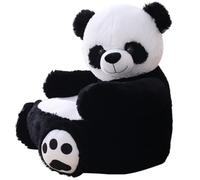Sillón para niños pequeños, sofá para niños, adorable panda de dibujos animados, sillón para pequeños, 20 x 20 x 18 pulgadas, sofá de felpa con forma de animal para relajarse, leer, muebles de