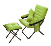 Sillón plegable con altura ajustable, Lar Sto Kets, silla moderna y cómoda para sala de estar, dormitorio, oficina, balcón (verde, juego de 4)