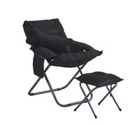Sillón plegable con altura de asiento ajustable, silla Lar Sto Kets, moderna y cómoda para sala de estar, dormitorio, oficina, balcón, color negro, paquete de 4