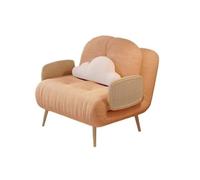 Sillón plegable Sofá cama plegable, silla convertible otomana multifunción, sofá cama con respaldo ajustable en 5 posiciones, diseño que ahorra espacio, for dormitorio, sala de estar(Orange,75cm)