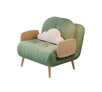 Sillón plegable Sofá cama plegable, silla convertible otomana multifunción, sofá cama con respaldo ajustable en 5 posiciones, diseño que ahorra espacio, for dormitorio, sala de estar(Green,75cm)