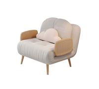 Sillón plegable Sofá cama plegable, silla convertible otomana multifunción, sofá cama con respaldo ajustable en 5 posiciones, diseño que ahorra espacio, for dormitorio, sala de estar(Blanco,75cm)
