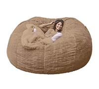 Sillón puf Gigante de 1,80 m para Sala de Estar, Muebles para Adultos, puf Redondo Grande, Suave y Mullido de Piel sintética, Funda para sofá Cama (sin Relleno).