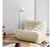 Sillón puf, sofá de espuma sin comprimir de alta gama, sofá de salón suave con funda de tela de gamuza sin brazos para sala de estar, dormitorio, oficina