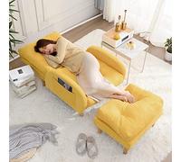 Sillón reclinable Ajustable con reposapiés, 3 Posiciones, Ideal para Sala de Estar y Dormitorio, Capacidad de Carga de 150 kg.