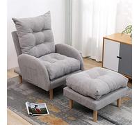 Sillón reclinable Ajustable con reposapiés y 3 Posiciones de reclinación para Sala de Estar y Dormitorio. Soporta hasta 150 kg.