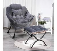 Sillón reclinable con estilo otomano, moderno acento de salón, sillón acolchado con reposabrazos, sillón de lectura, bolsillos laterales. Para sala de estar, dormitorio, apartamentos de estudiantes