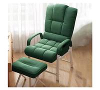 Sillón reclinable de tela moderno de mediados de siglo con reposapiés, color verde, para sala de estar/oficina, espacios pequeños