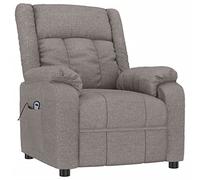 Sillón reclinable eléctrico vidaXL Tela Gris taupé, sillón reclinable, sillón reclinable TV, sillón Regulable, sillón eléctrico